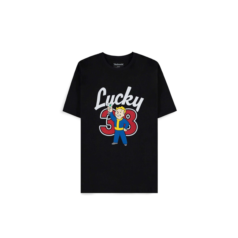 Fallout - Lucky 38 Cocktail Heren Tshirt - Zwart